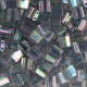 Miyuki tila 5x5mm beads - Dark grey rainbow luster TL-2440D